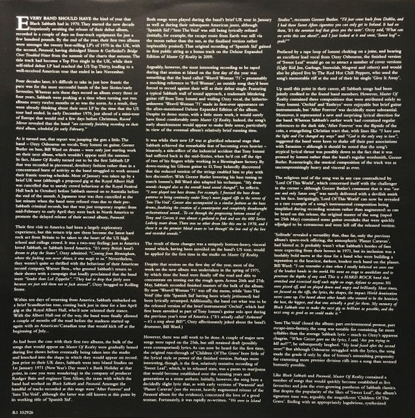 Black Sabbath – Master Of Reality: Deluxe Edition (2-LP Vinyl)