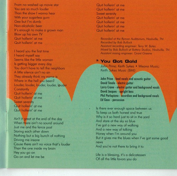 John Prine – Live on Tour (CD)