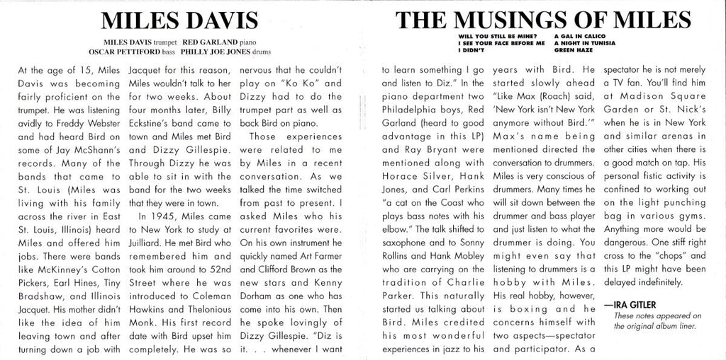 Miles Davis – Musings Of Miles (LP Vinyl)