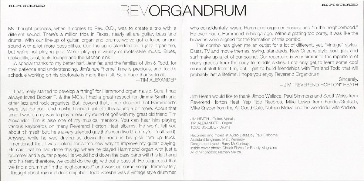 Reverend Organdrum – Hi-Fi Stereo (CD)