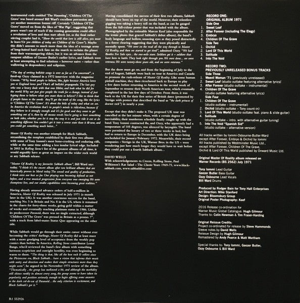 Black Sabbath – Master Of Reality: Deluxe Edition (2-LP Vinyl)