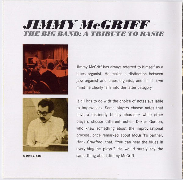 Jimmy McGriff – The Big Band: A Tribute to Basie (CD)