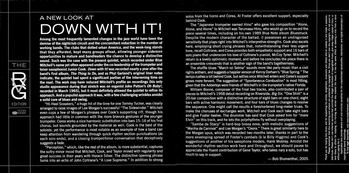 Blue Mitchell – Down With It (CD)
