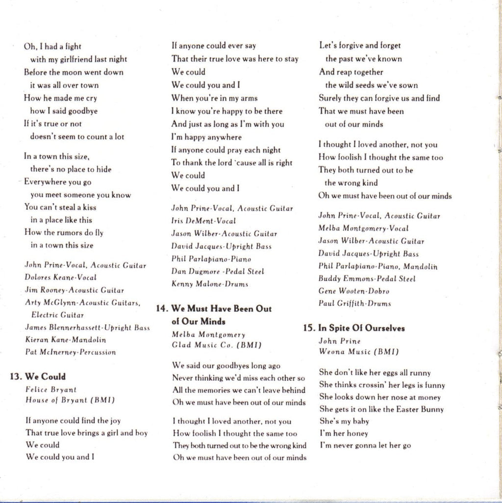 John Prine – In Spite of Ourselves (CD)
