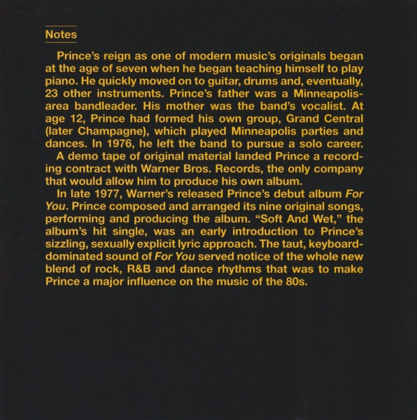 Prince – For You (CD)