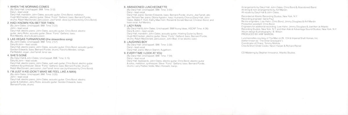 Daryl Hall & John Oates – Abandoned Luncheonette (CD)