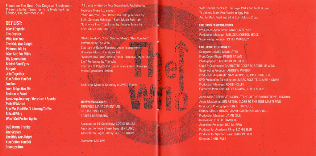 The Who – Live In Hyde Park (2-CD and Blu-ray)