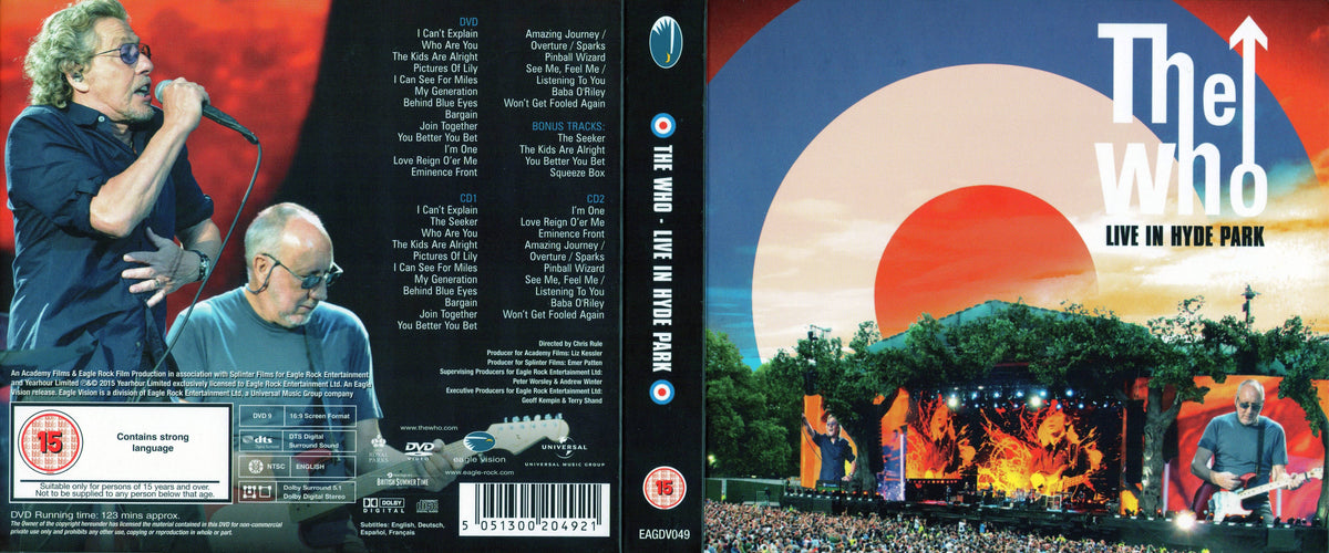 The Who – Live In Hyde Park (2-CD and Blu-ray)