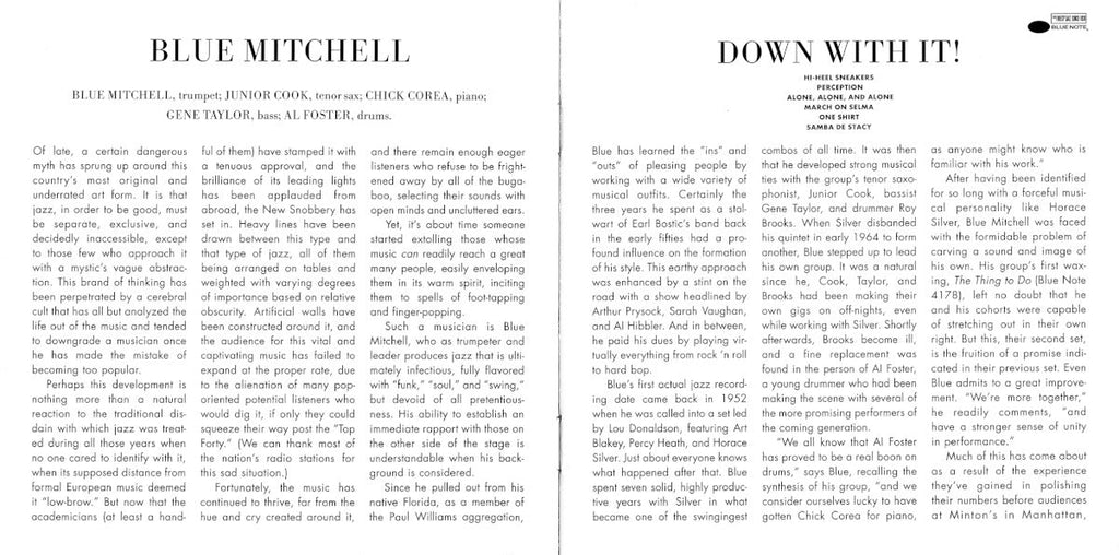 Blue Mitchell – Down With It (CD)