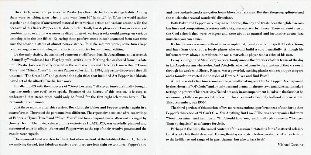 Chet Baker & Art Pepper – The Route (CD)