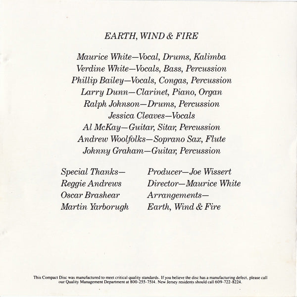 Earth, Wind & Fire – Head to the Sky (CD)