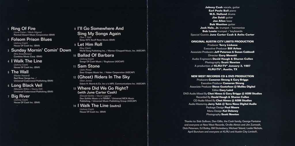 Johnny Cash – Live from Austin, TX (CD)