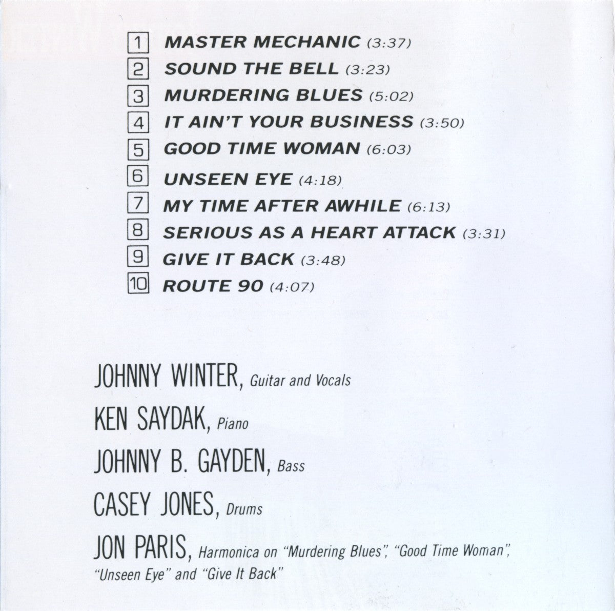 Johnny Winter – Serious Business (CD)