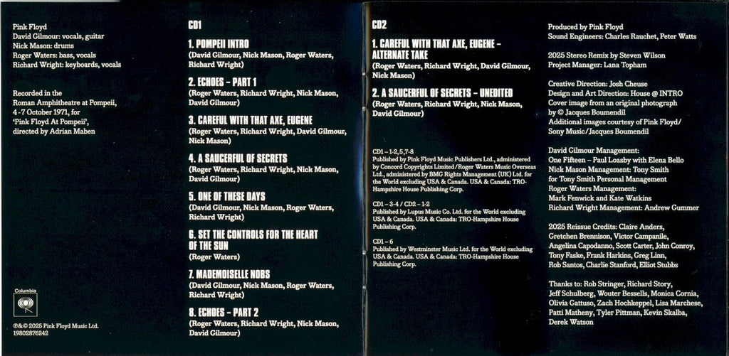 Pink Floyd – Pink Floyd At Pompeii - MCMLXXII (CD)