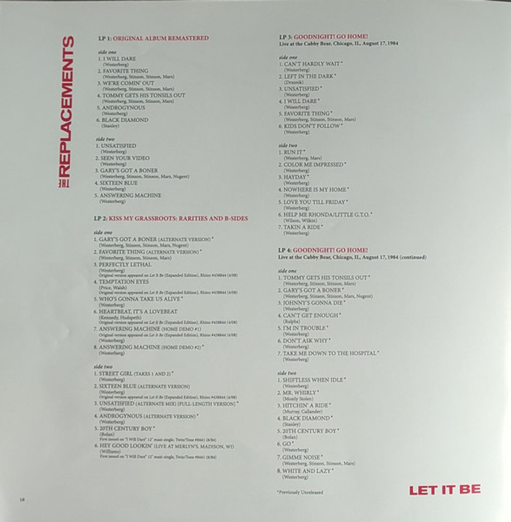 The Replacements – Let It Be Deluxe Edition (4-LP Vinyl)
