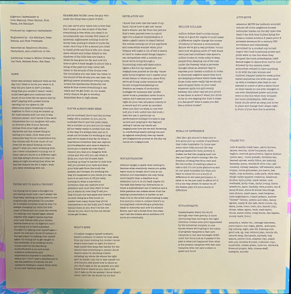 Algernon Cadwallader	 – Trying Not to Have a Thought (CD)