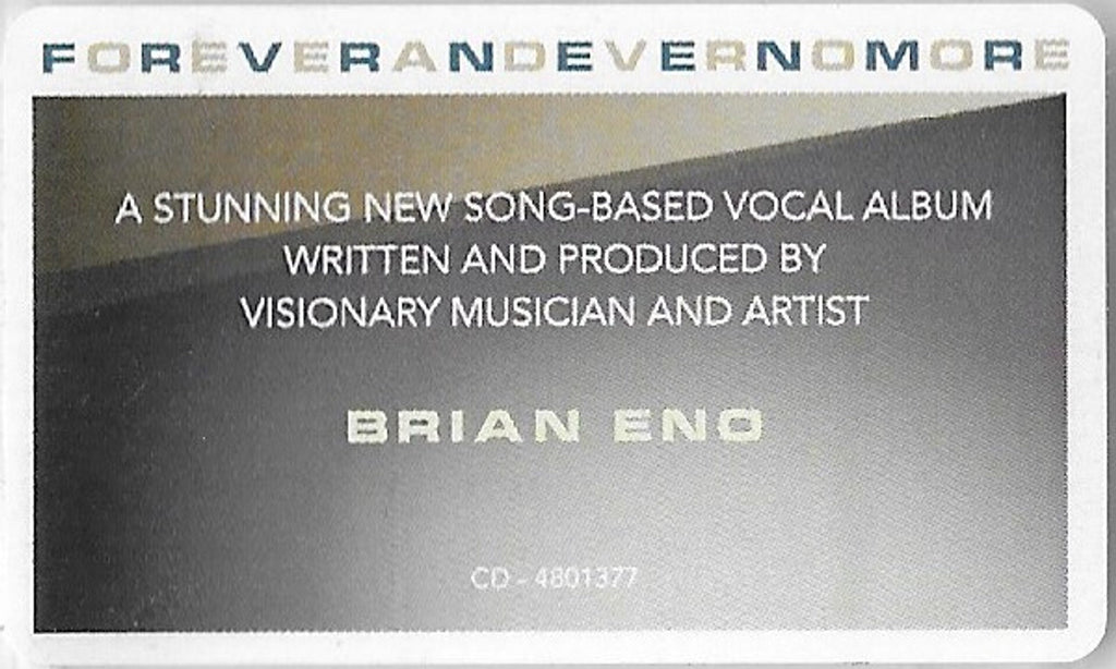 Brian Eno – FOREVERANDEVERNOMORE (CD)