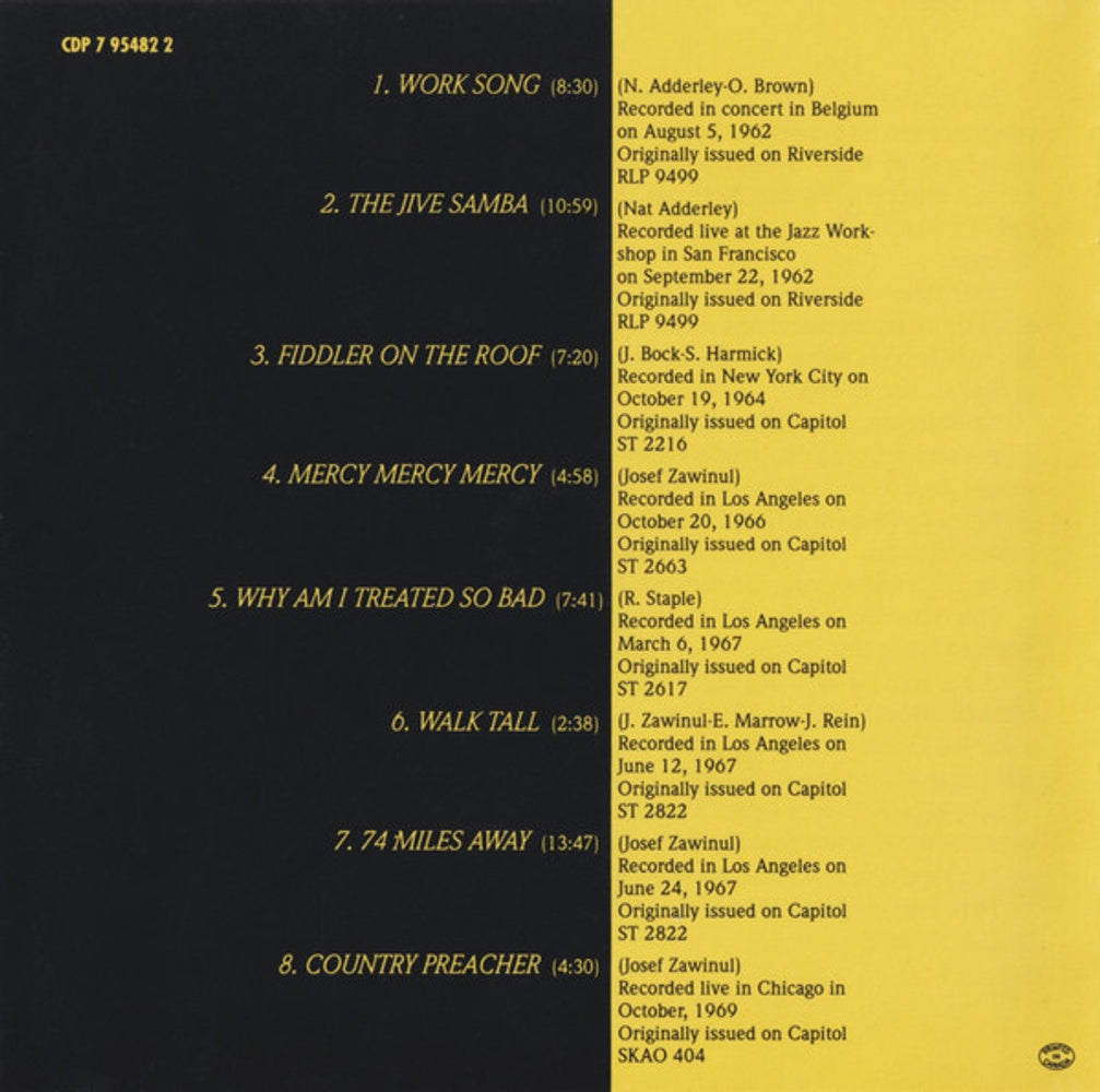 Cannonball Adderley Quintet – Best of the Capitol Years (CD)