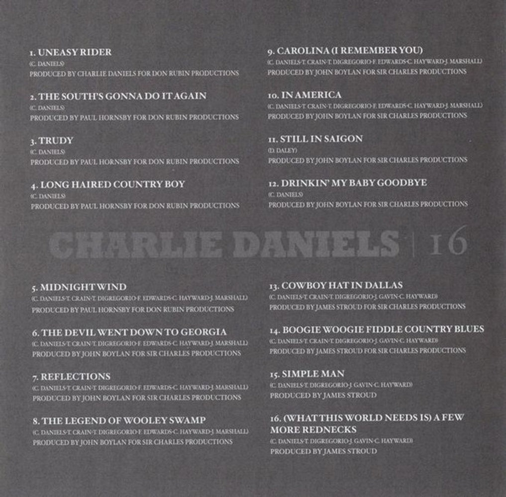 Charlie Daniels – 16 Biggest Hits (CD)