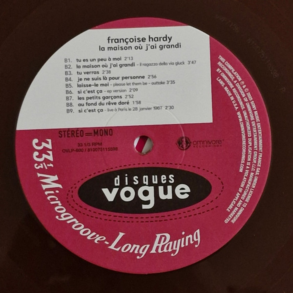 Francoise Hardy – La Maison Ou J'ai Grandi (LP Brown Vinyl)