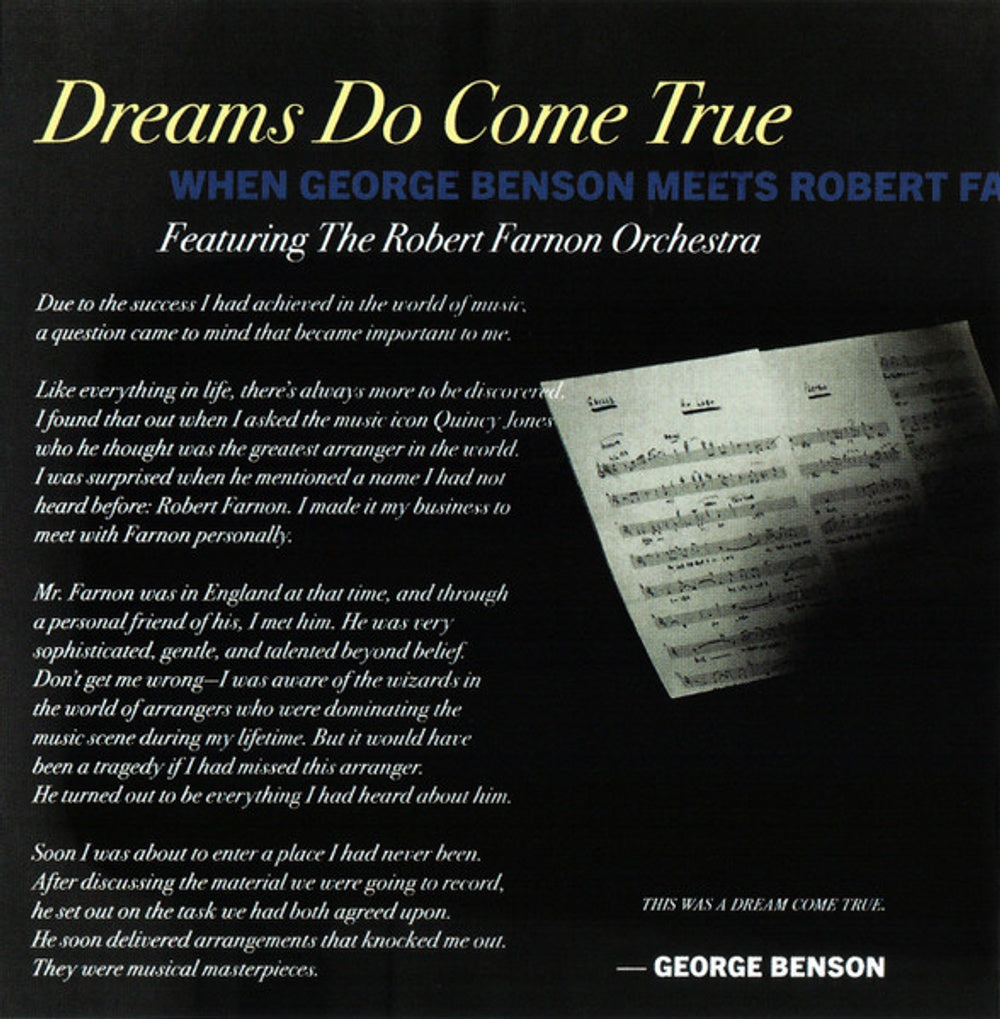 George Benson – Dreams Do Come True: George Benson Meets Robert Farnon (CD)
