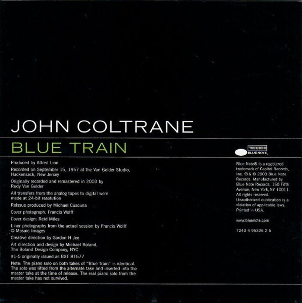 John Coltrane – Blue Train (CD)