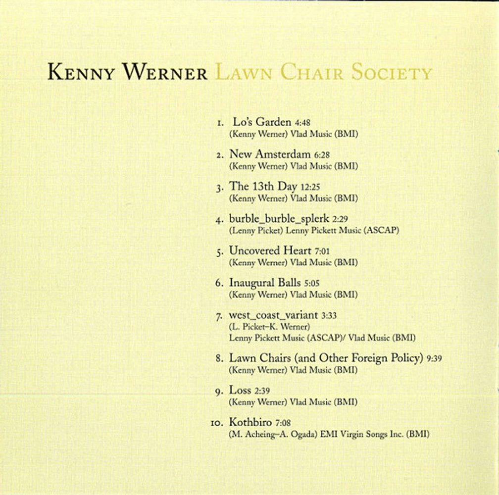 Kenny Werner – Lawn Chair Society (CD)