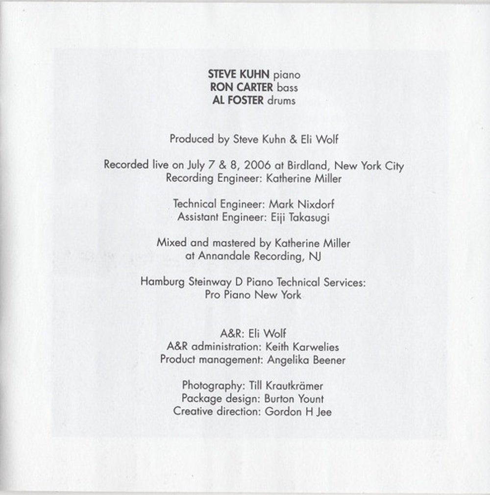 Steve Kuhn – Live at Birdland (CD)