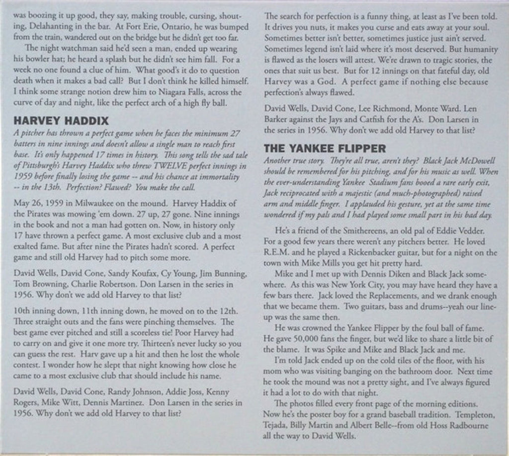 The Baseball Project – Vol. 1: Frozen Ropes & Dying Quails (CD)