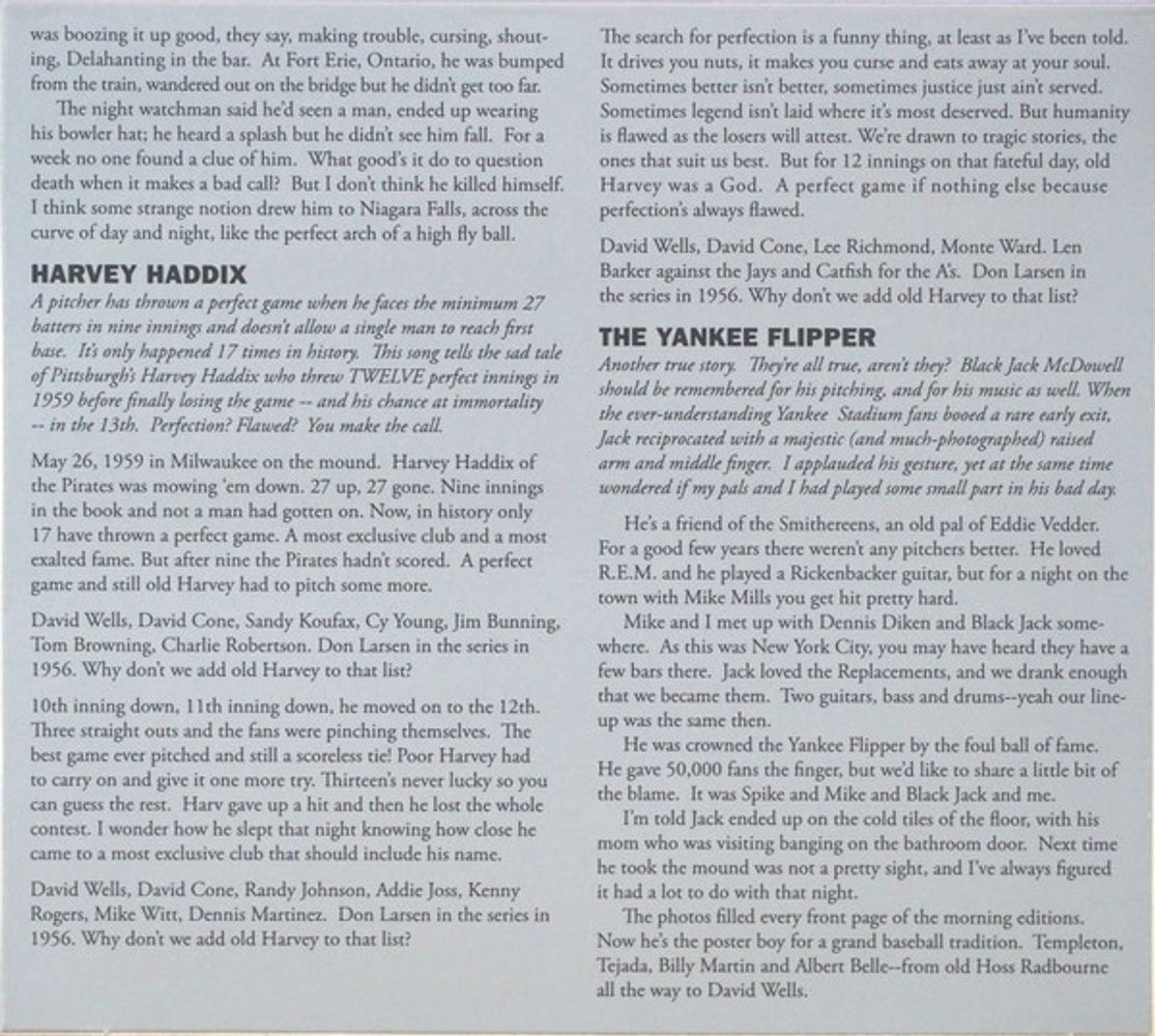 The Baseball Project – Vol. 1: Frozen Ropes & Dying Quails (CD)
