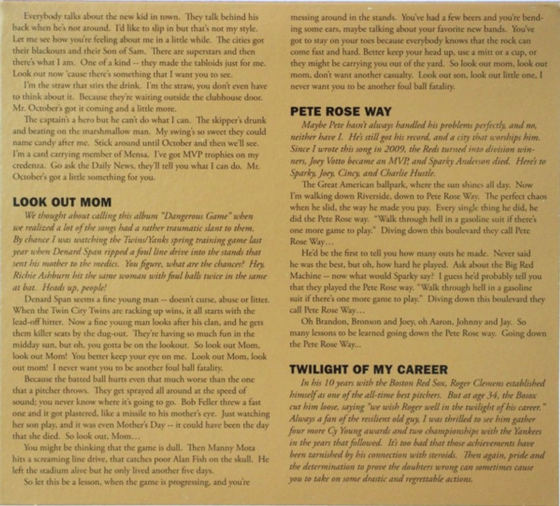 The Baseball Project – Volume 2: High and Inside (CD)
