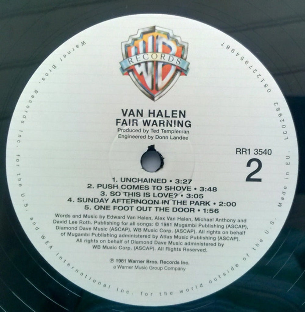 Van Halen – Fair Warning (LP Vinyl)