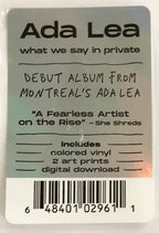Ada Lea – What We Say In Private (LP Colored Vinyl)