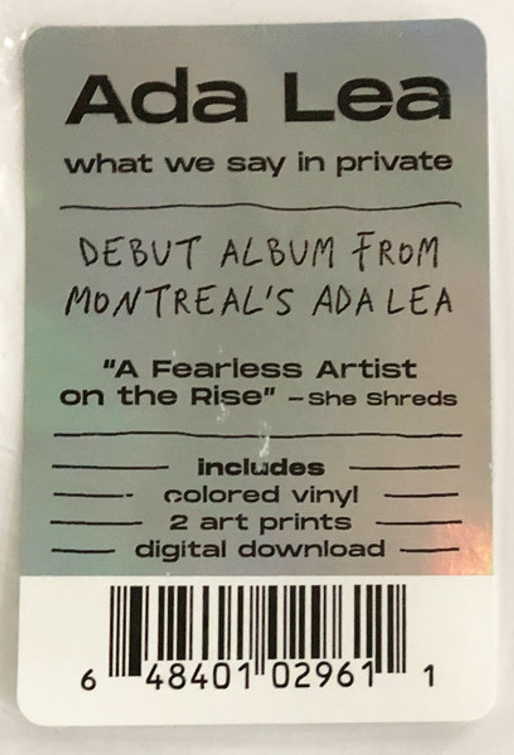 Ada Lea – What We Say In Private (LP Colored Vinyl)