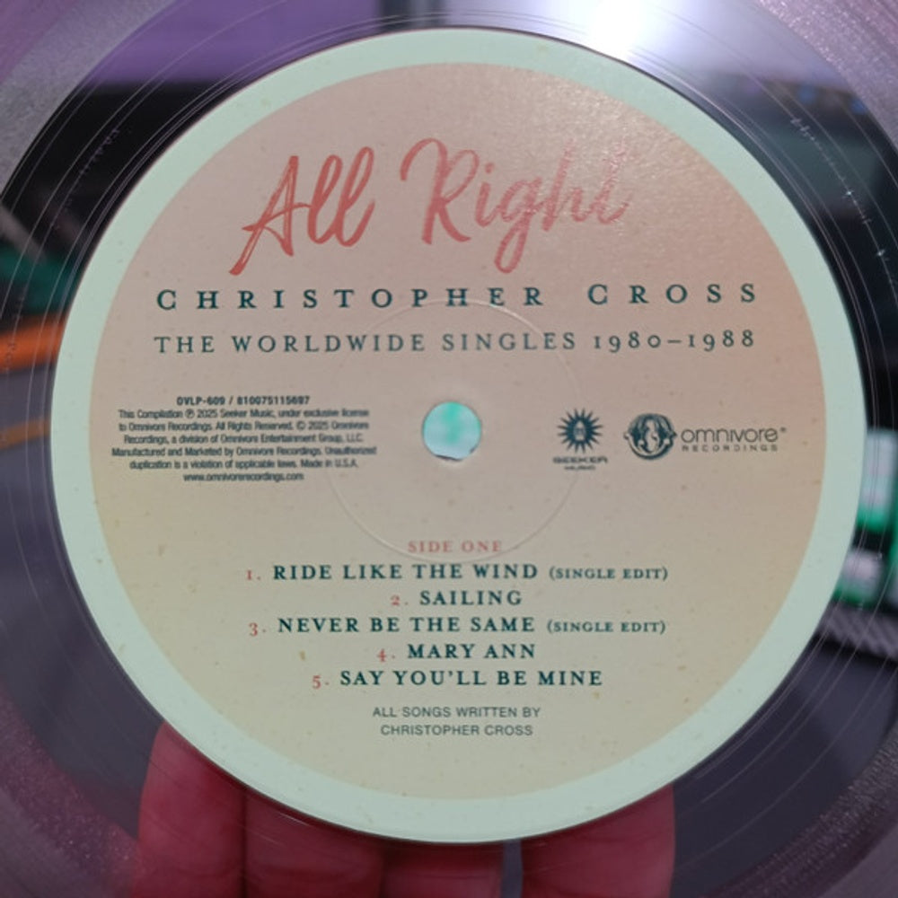 Christopher Cross – All Right: The Worldwide Singles, 1980-1988 (2-LP Pink & Green Vinyl)