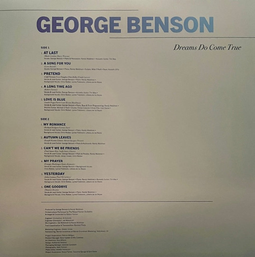 George Benson – Dreams Do Come True: George Benson Meets Robert Farnon (LP Vinyl)