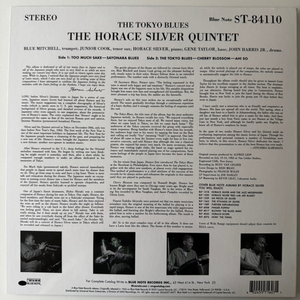 Horace Silver – Tokyo Blues (LP Vinyl)