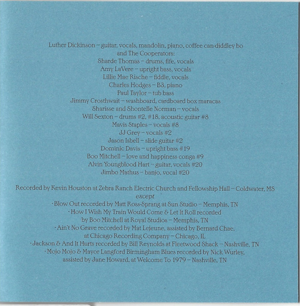 Luther Dickinson – Blues & Ballads (A Folksinger's Songbook) Volumes I & II (CD)