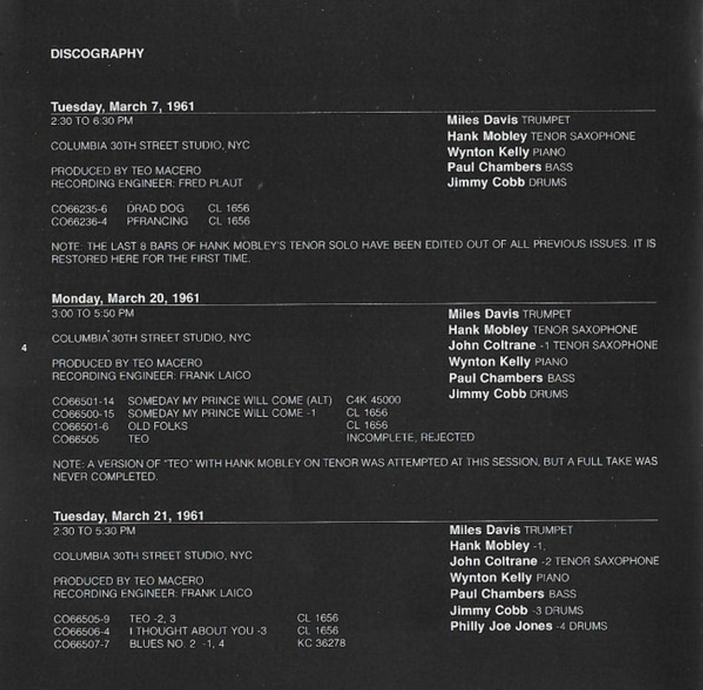 Miles Davis Sextet – Someday My Prince Will Come (CD)