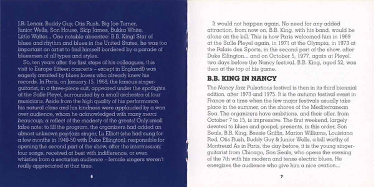 B.B. King – In France: Live At The 1977 Nancy Jazz Pulsations (CD)