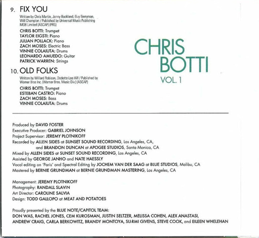 Chris Botti – Vol. 1 (CD)