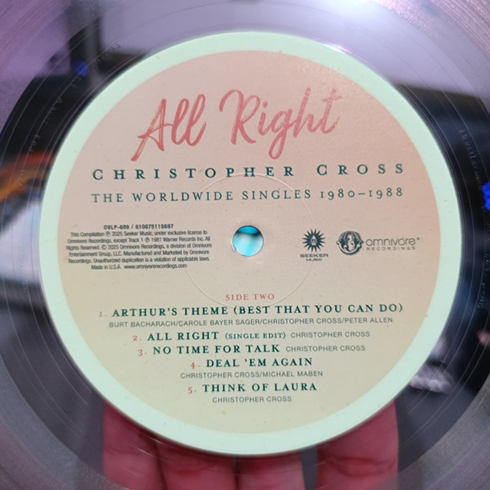 Christopher Cross – All Right: The Worldwide Singles, 1980-1988 (2-LP Pink & Green Vinyl)