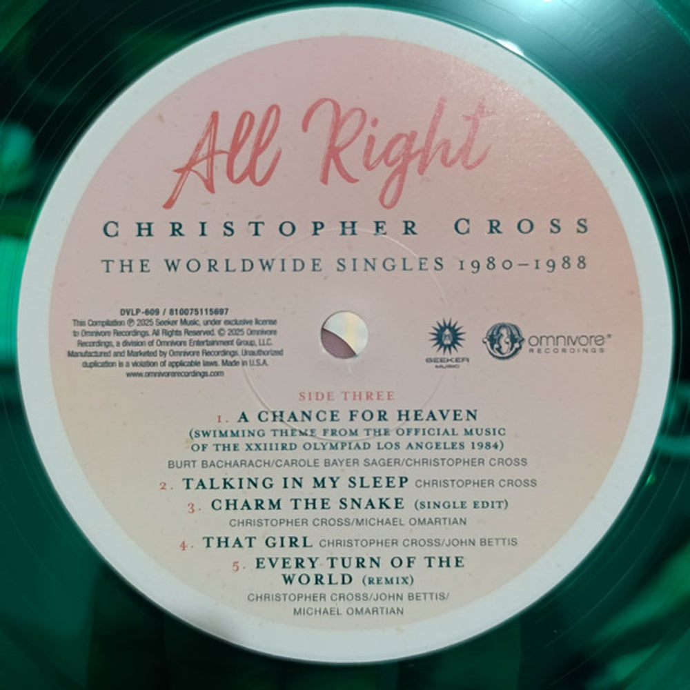 Christopher Cross – All Right: The Worldwide Singles, 1980-1988 (2-LP Pink & Green Vinyl)
