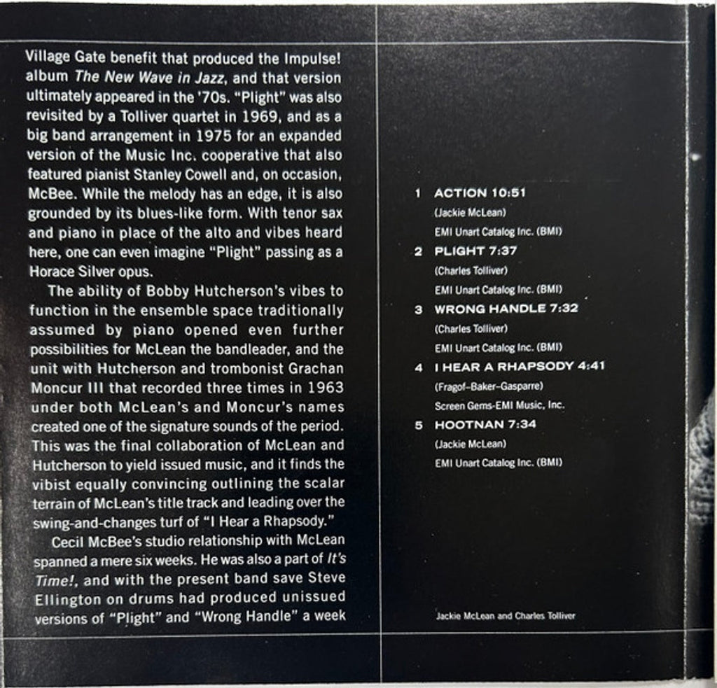 Jackie Mclean – Action (CD)