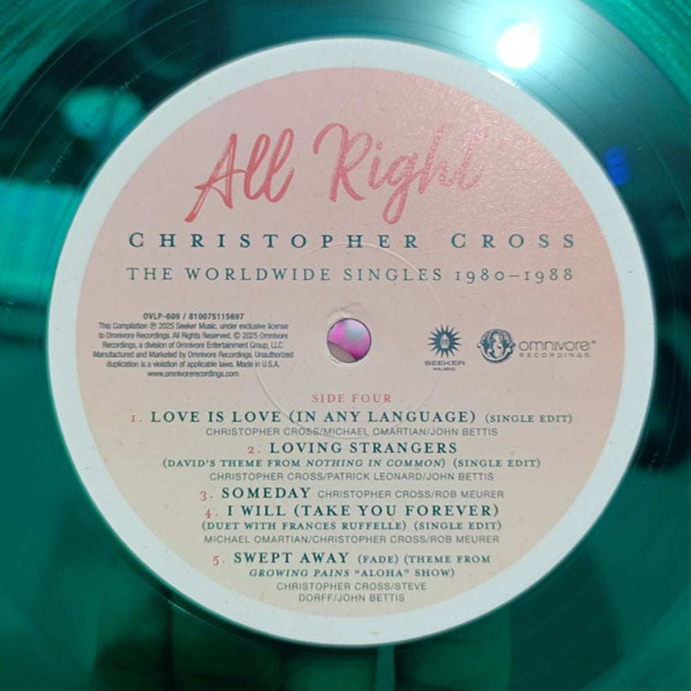 Christopher Cross – All Right: The Worldwide Singles, 1980-1988 (2-LP Pink & Green Vinyl)