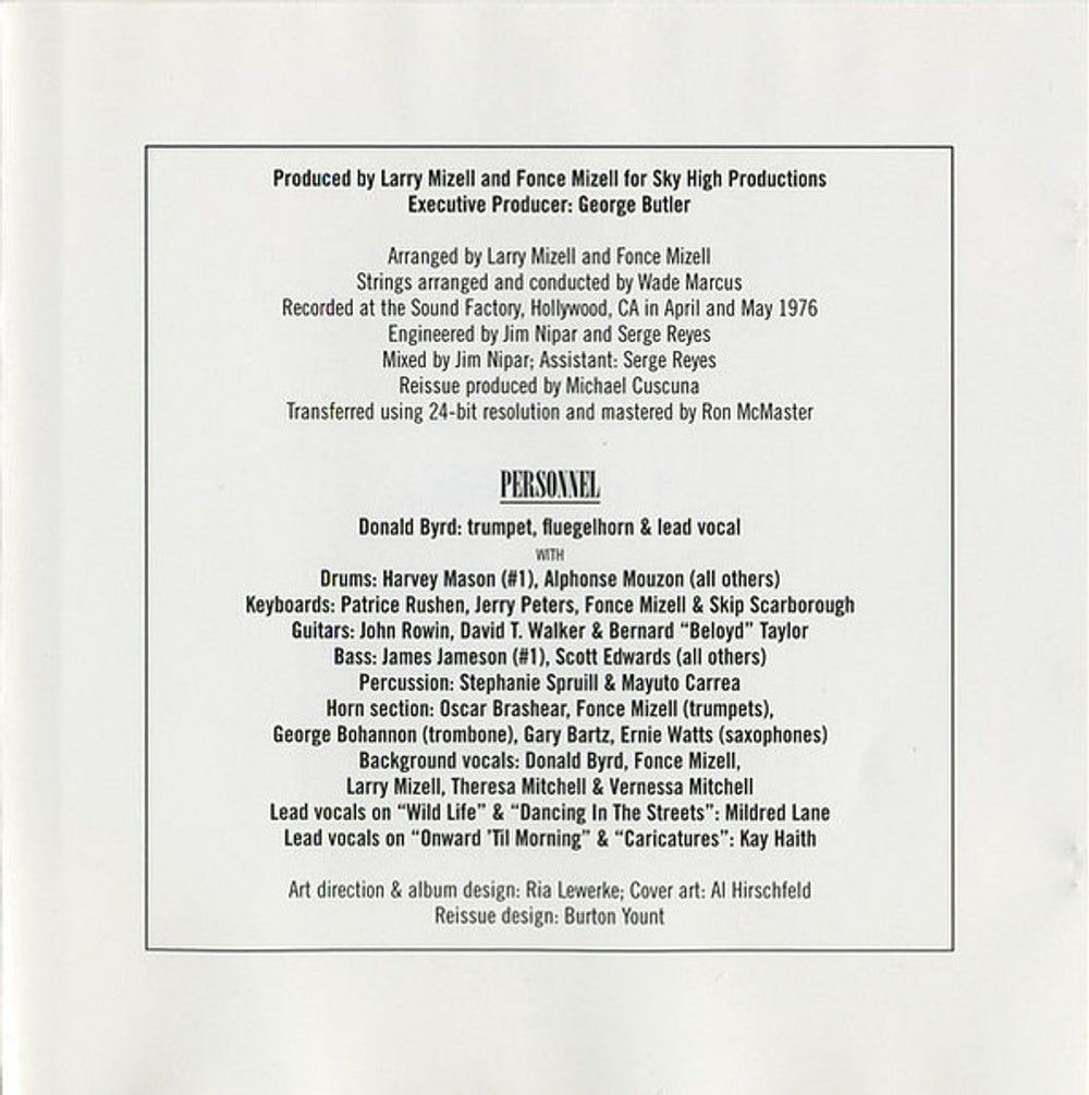 Donald Byrd – Caricatures (CD)