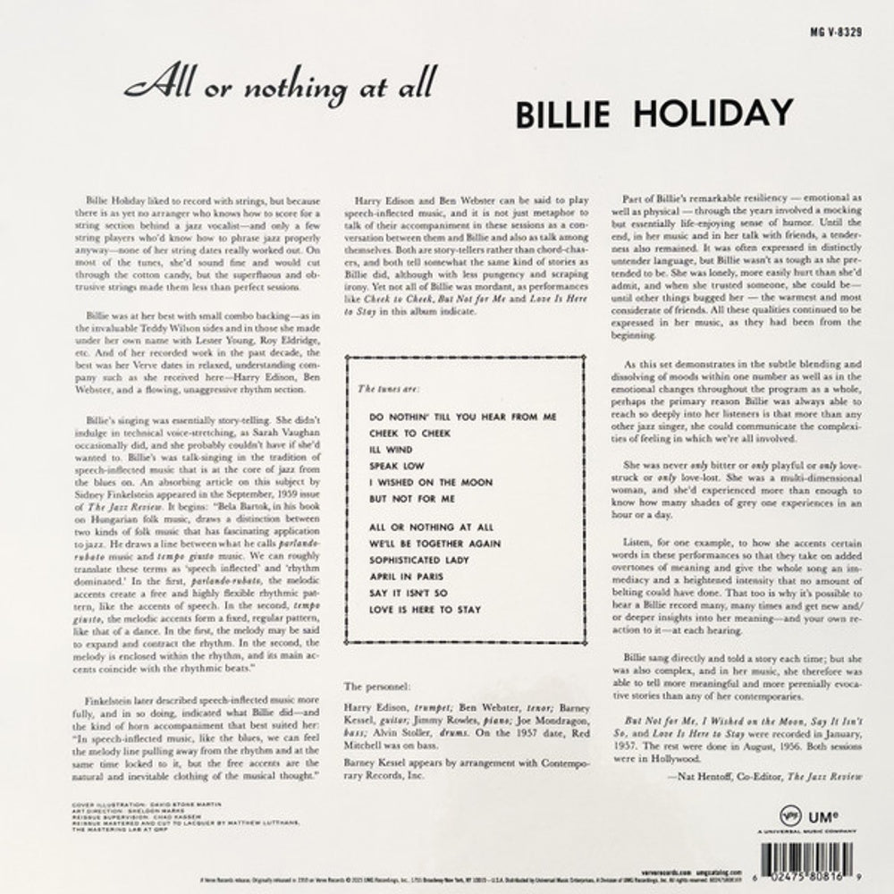 Billie Holiday – All Or Nothing At All (LP Vinyl)