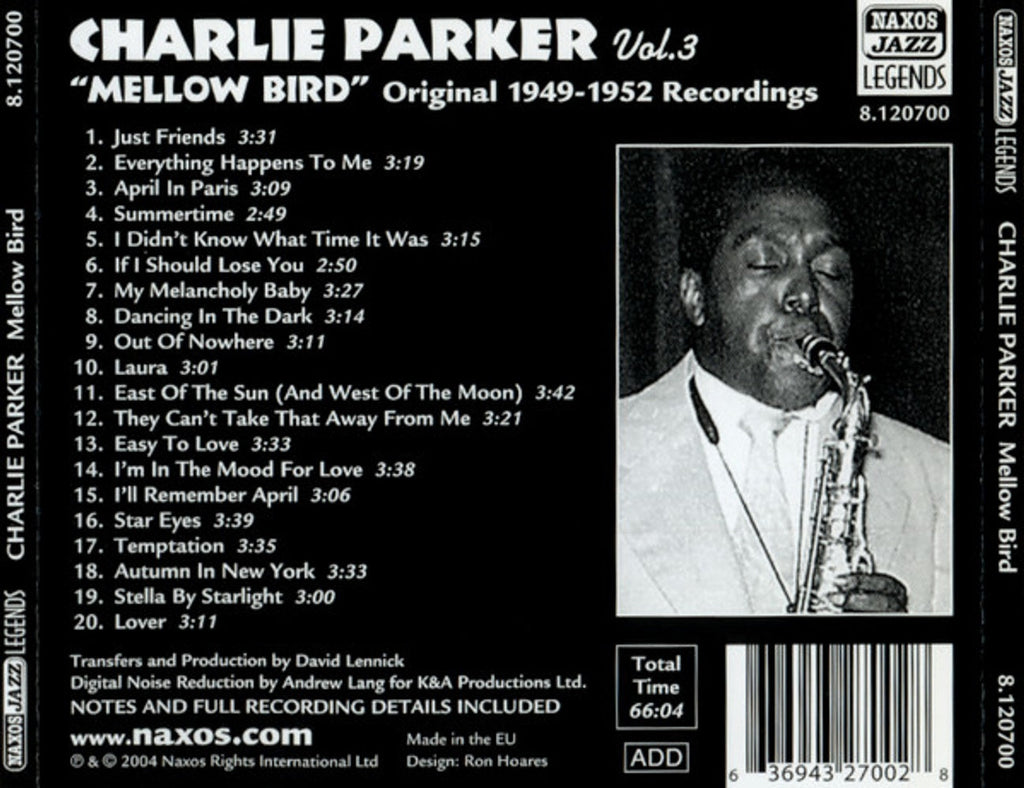 Charlie Parker – Vol. 3: Mellow Bird With Strings (CD)