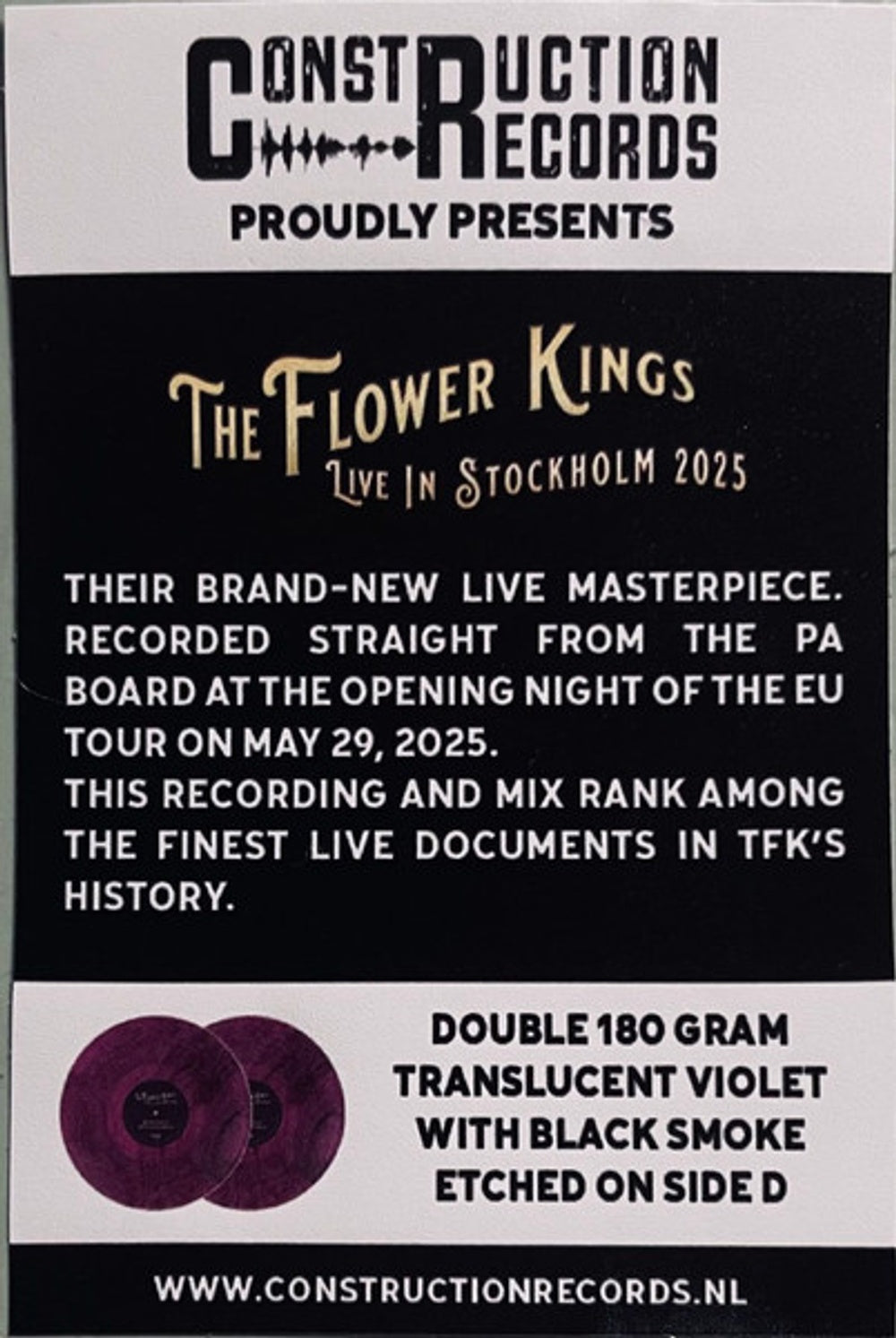 The Flower Kings – Live In Stockholm 2025 (2-LP Vinyl)