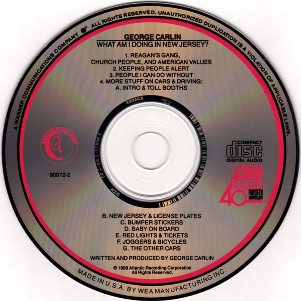 George Carlin – What Am I Doing In New Jersey? (CD)